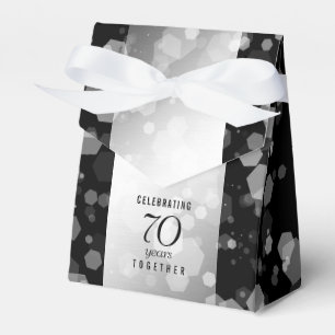 Caixinha De Lembrancinhas Aniversário de casamento elegante da platina do 7