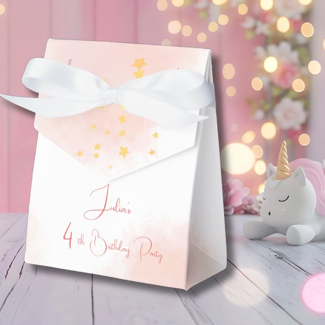 Caixinha De Lembrancinhas Aniversário de criança de ourivesaria aquosa (Criador carregado)