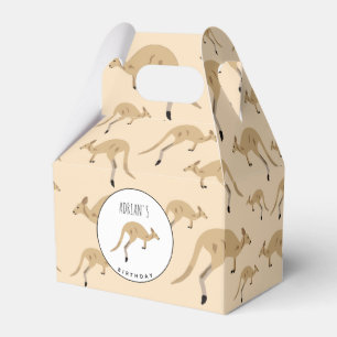 Caixinha De Lembrancinhas Aniversário de criança de padrão canguru austra