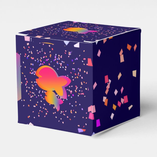 Caixinha De Lembrancinhas Aniversário de criança de Peixe Arco-Íris (Frente)