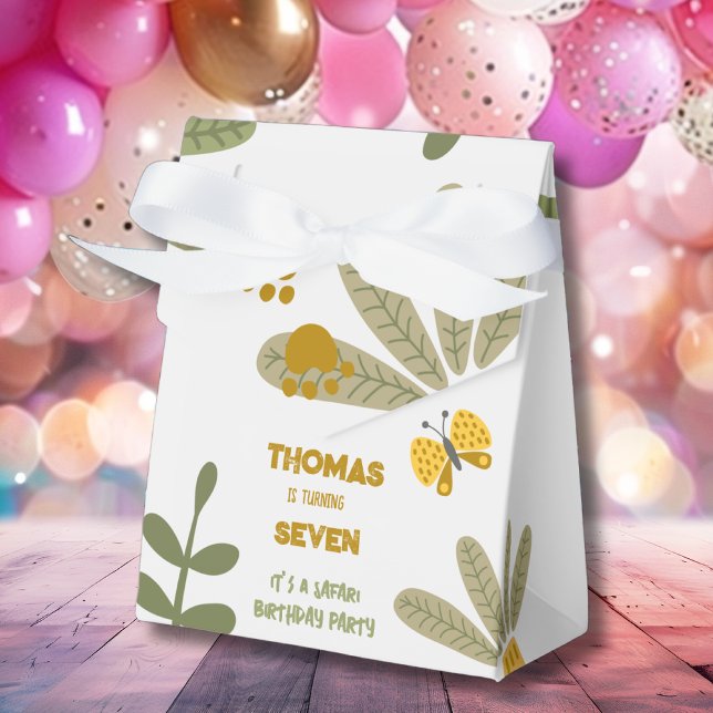 Caixinha De Lembrancinhas Aniversário de criança de safari selvagem (Criador carregado)