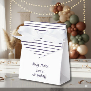 Caixinha De Lembrancinhas Aniversário de criança náutico Ahoy mate