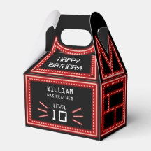 Aniversário de criança Neon do Jogo de Vídeo com A