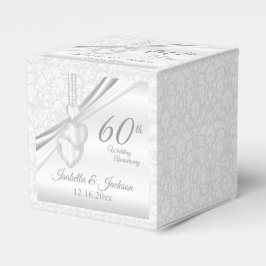 Caixinha De Lembrancinhas Aniversário de Diamante de 60 anos de Casamento