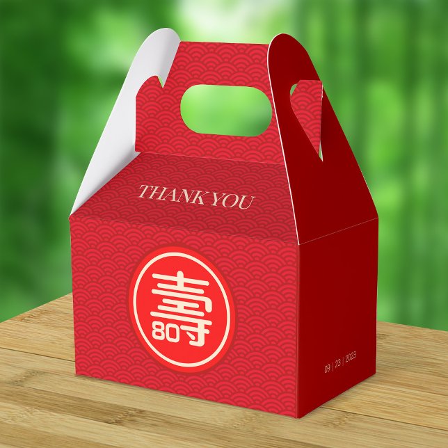 Caixinha De Lembrancinhas Aniversário de Longevidade Chinesa (99 e mais novo (Criador carregado)