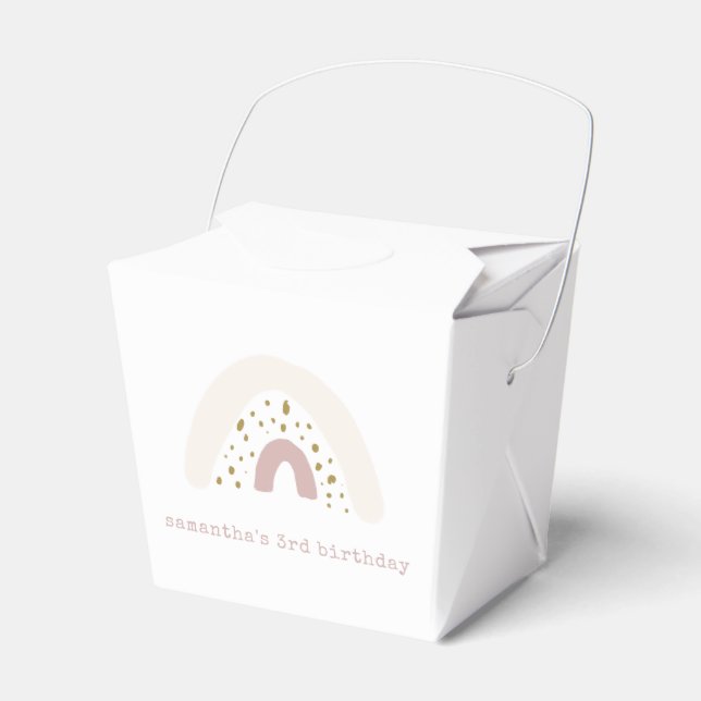 Caixinha De Lembrancinhas Aniversário do Arco-Íris Púrpura Púrpura de Aquare (Frente)