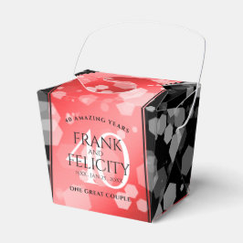 Caixinha De Lembrancinhas Aniversário do Casamento Ruby, 40º Elegante