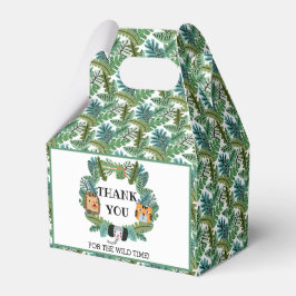 Caixinha De Lembrancinhas Aniversário do Elefante Leão Safari da Selva Cega