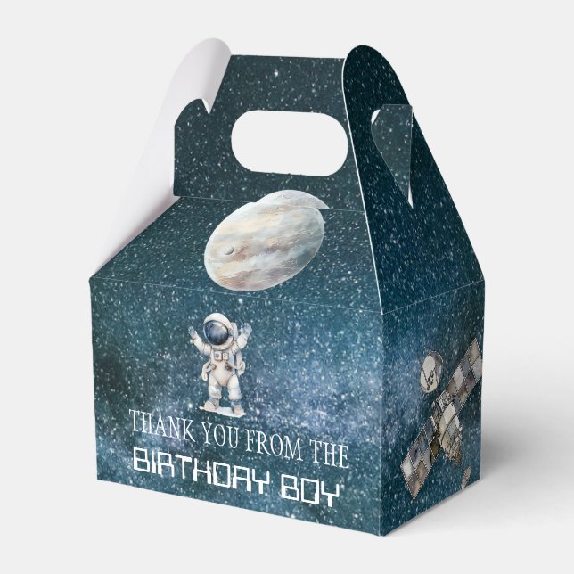 Caixinha De Lembrancinhas Aniversário do Espaço Exterior (Frente)