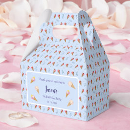 Caixinha De Lembrancinhas Aniversário do Garoto Cone Crianças do Sorvete Leg