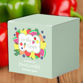 Caixinha De Lembrancinhas Aniversário do Mercado de Fazendeiros Cultivados L