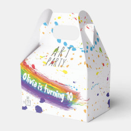 Caixinha De Lembrancinhas Aniversário do Partido de Arte de Cor