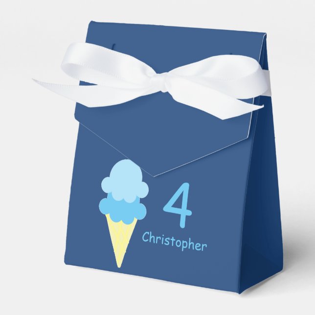 Caixinha De Lembrancinhas Aniversário do sorvete (Frente)