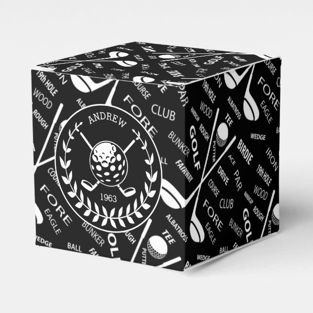 Caixinha De Lembrancinhas Aniversário do templo Golf (Frente)