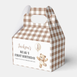 Caixinha De Lembrancinhas Aniversário do Urso Balão de Teddy - Obrigado