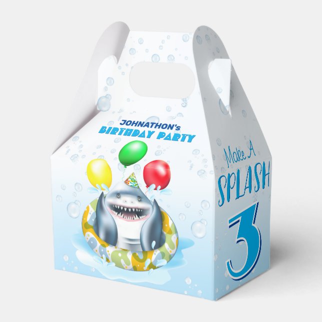 Caixinha De Lembrancinhas Aniversário dos Shark Kids (Frente)