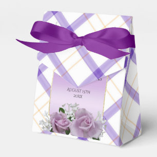 Caixinha De Lembrancinhas Aniversário floral malva à moda