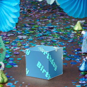 Caixinha De Lembrancinhas Aniversário (luz - azul)