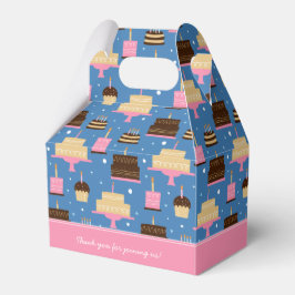 Caixinha De Lembrancinhas Aniversário Padrão de Bolo Nome Personalizado + Sa