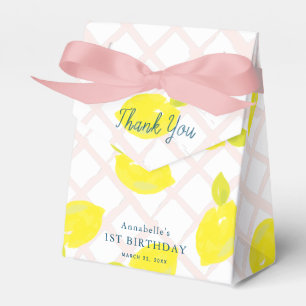 Caixinha De Lembrancinhas Aniversário Pintado Com Lemon Pink Obrigado