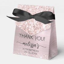 Aniversário Rosa Dourado Glitter Monogramas Obriga