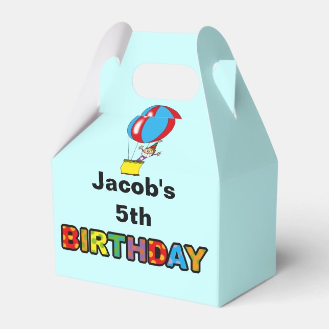Caixinha De Lembrancinhas aniversários de criança de balões aéreos de partid (Frente)