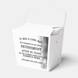 Caixinha De Lembrancinhas Anúncio de aposentadoria com esporos antigos