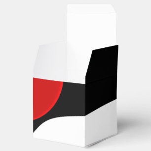 Caixinha De Lembrancinhas Ao Sr. Redd: Abstrato Preto, Branco e Vermelho