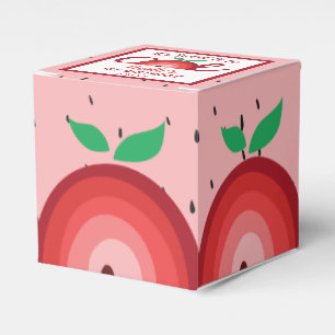 Caixinha De Lembrancinhas Apple Rainbow, Doce ser Um, primeiro aniversario