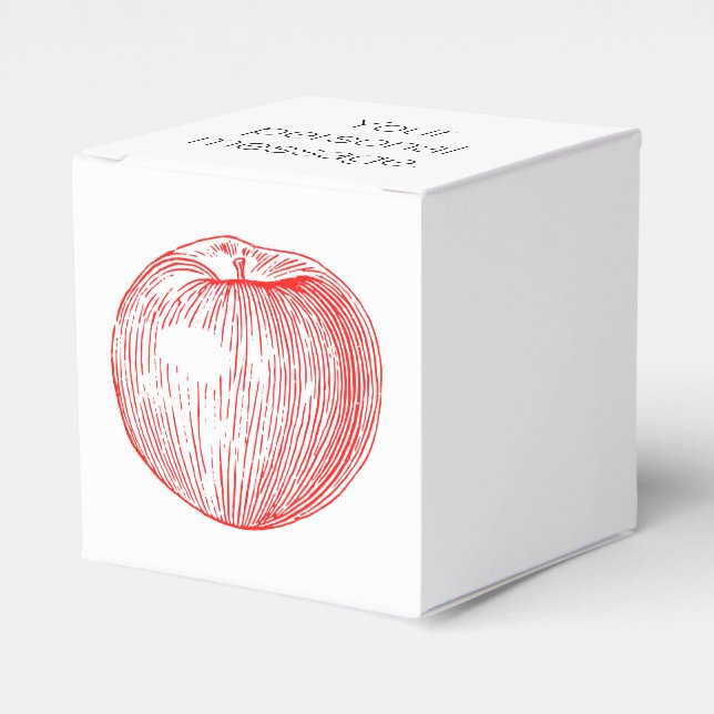 Caixinha De Lembrancinhas Apple Red Letterpress Apple (Frente)