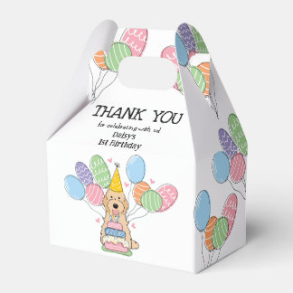 Caixinha De Lembrancinhas Apricot Cockapoo Cavapoo Aniversário Obrigado