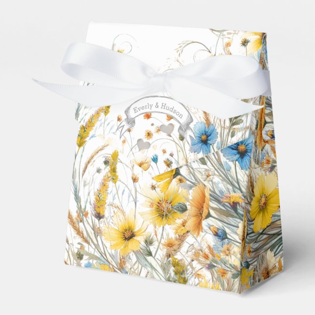 Caixinha De Lembrancinhas Aqua Wedding Box Favor Suas Fotografias Nomes Mono (Frente)