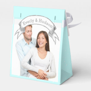 Caixinha De Lembrancinhas Aqua Wedding Box Favor Suas Fotografias Nomes Mono