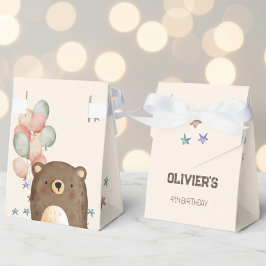 Caixinha De Lembrancinhas aquarela com balões de aniversário Favor Box