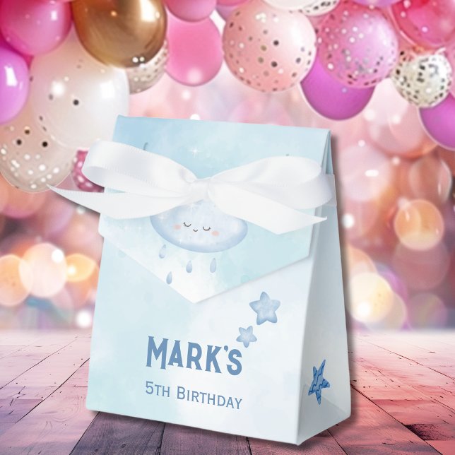 Caixinha De Lembrancinhas aquarela Crianças de ursos de pelúcia azul (Criador carregado)