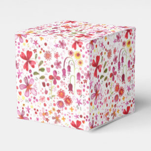 Caixinha De Lembrancinhas Aquarela de Flor Selvagem