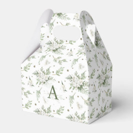 Caixinha De Lembrancinhas Aquarela Ramalhete de Neve Cedro Branco Natal