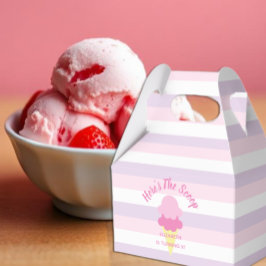 Caixinha De Lembrancinhas Aqui está o aniversário do Sorvete de colher