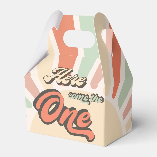 Caixinha De Lembrancinhas Aqui Vem O Único Aniversário Do Arco Arco-Íris (Verso)