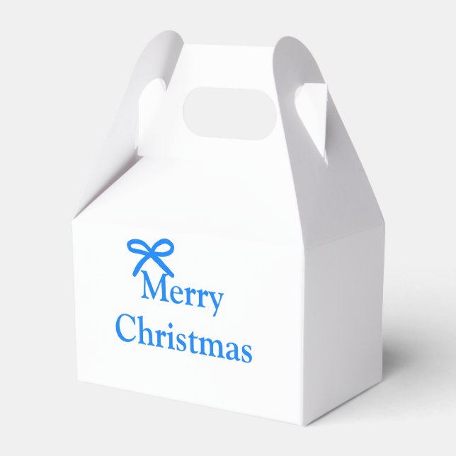 Caixinha De Lembrancinhas Arco azul feliz família natalícia presentes simple (Frente)