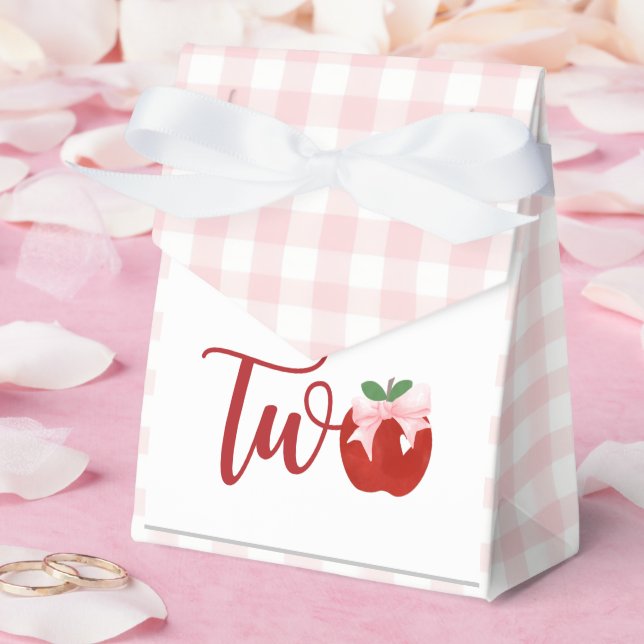 Caixinha De Lembrancinhas Arco de maçã rosa segundo aniversário (Casamento)