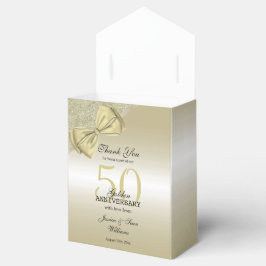Caixinha De Lembrancinhas Arco Dourado romântico e Casamento 50º Glitter