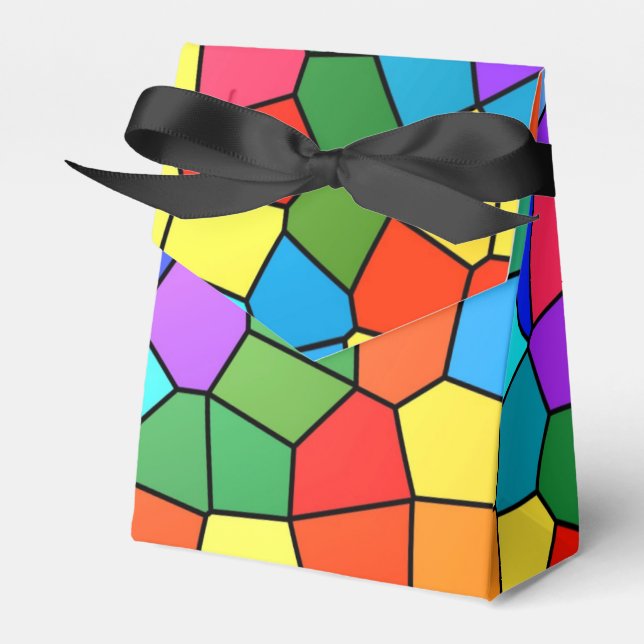 Caixinha De Lembrancinhas Arco-Íris de Vidro Estreito (Frente)