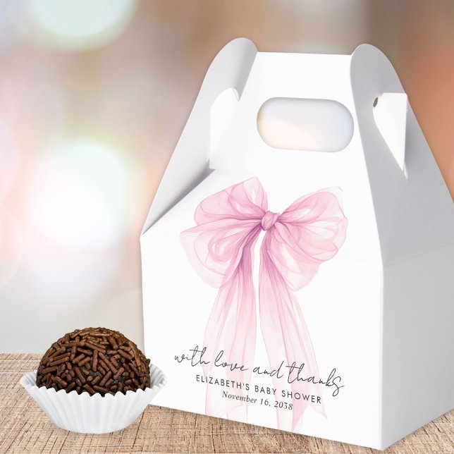 Caixinha De Lembrancinhas Arco rosa Chá Bebezinha Obrigado (Criador carregado)