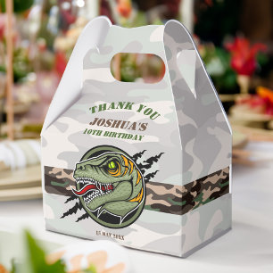 Caixinha De Lembrancinhas Arranhão de camuflagem do raptor de aniversário do