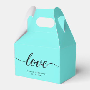 Caixinha De Lembrancinhas Arranjo de feitiço de amor legante Teal Blue