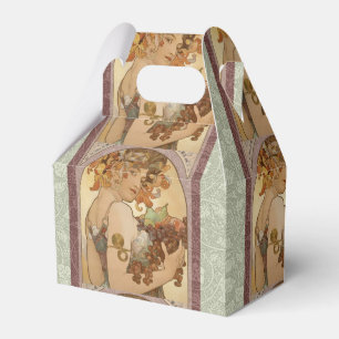 Caixinha De Lembrancinhas Art Nouveau Mucha Linda Fruta de Mulher