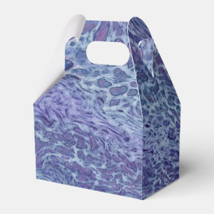 Caixinha De Lembrancinhas Arte Abstrato de Azul e Violeta