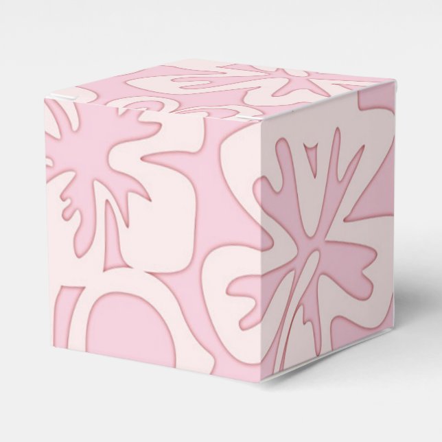 Caixinha De Lembrancinhas Arte de Flor Rosa Pastel (Frente)
