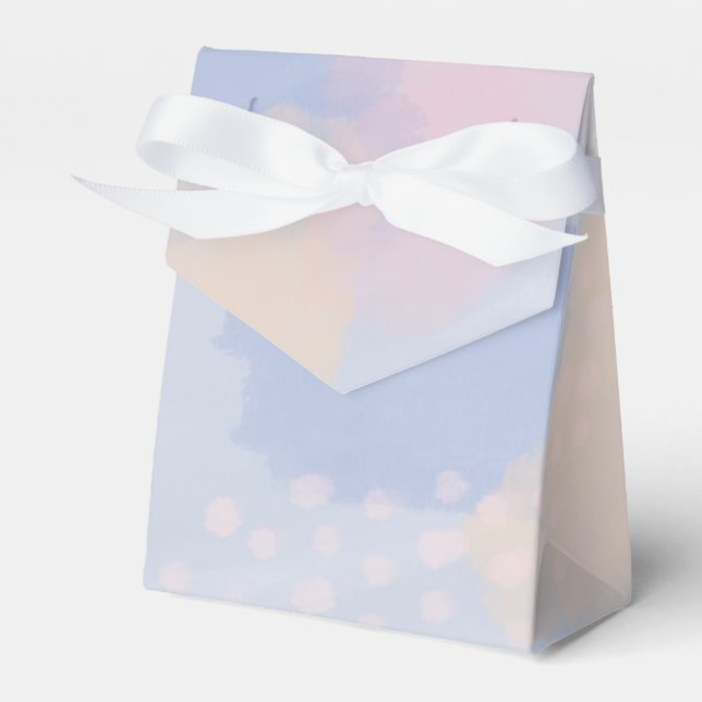 Caixinha De Lembrancinhas Arte Moderna do Pastel Azul abstrato (Frente)